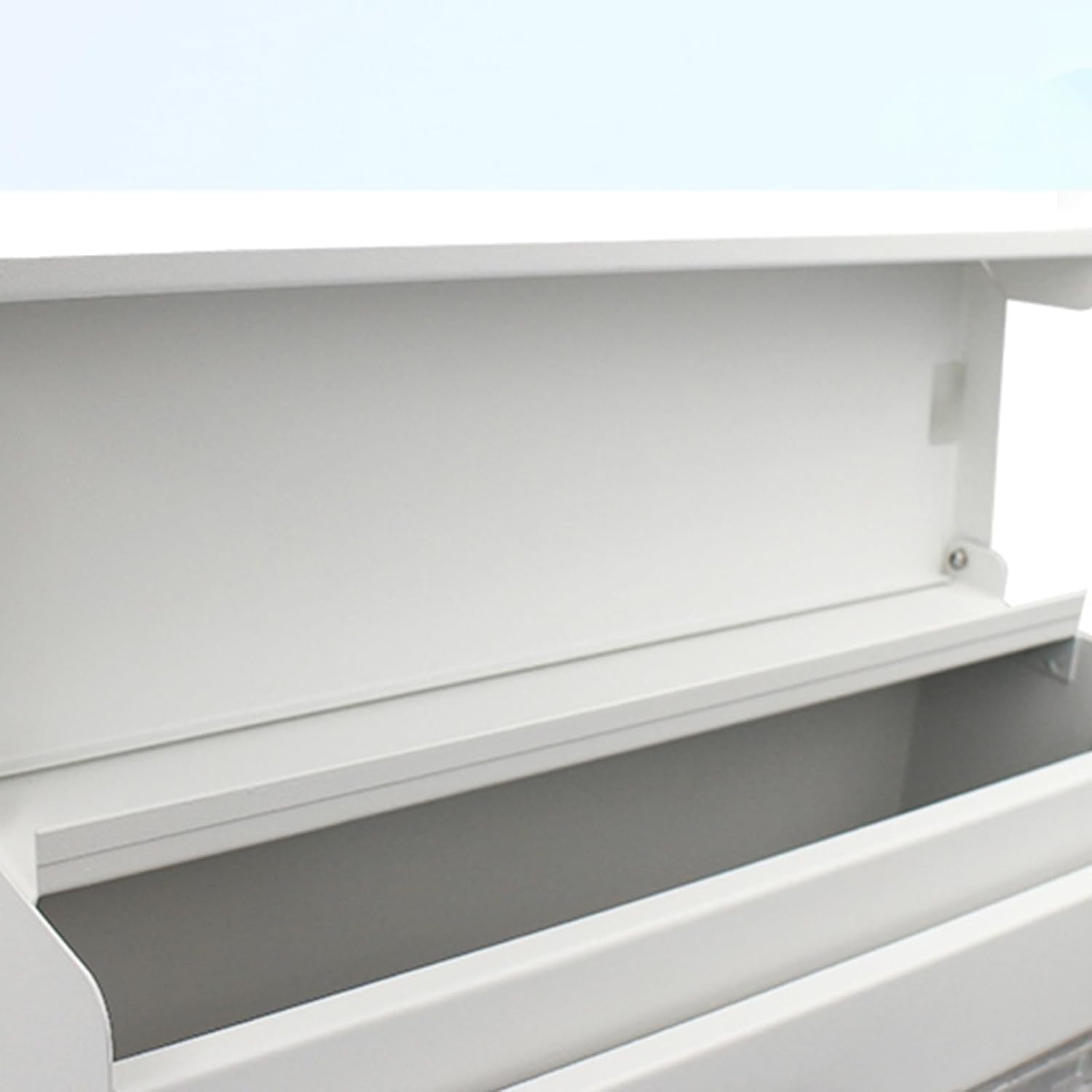 MELPHI Lockable Post Box for Outside, Hanging Secure Post Box, Metal Mailbox, Mail Manager for Mail/Newspaper/Post/Letter/Magazine, Used for Commercial, Home & Office (Color : White)
