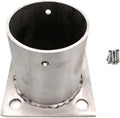 Chain Link Fence Pole Floor Flange with Bolts and Screws, Heavy Solid Fence Post Concrete Mount for Deck Porch Patio/Mailbox/Flag Round Column(Dia 8.0in(200mm))