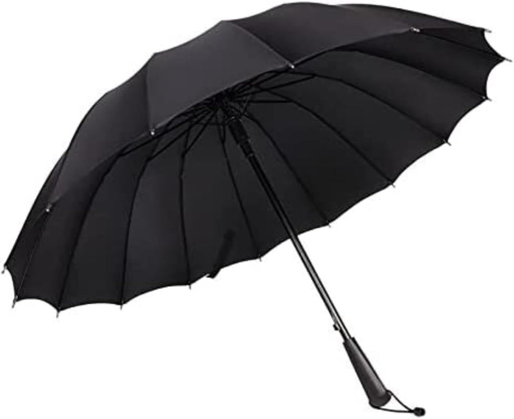 Folding Umbrellas 16K Rainbow Big Umbrella Rain Sun Walking Long-Handle Straight Golf Umbrellas Automatic-Open Luggage Travel Gear