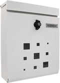 MELPHI Lockable Post Box for Outside, Hanging Secure Post Box, Metal Mailbox, Mail Manager for Mail/Newspaper/Post/Letter/Magazine, Used for Commercial, Home & Office (Color : White)