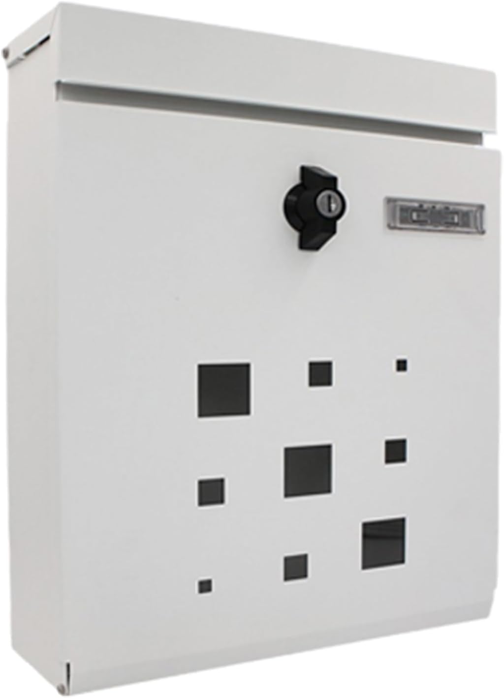 MELPHI Lockable Post Box for Outside, Hanging Secure Post Box, Metal Mailbox, Mail Manager for Mail/Newspaper/Post/Letter/Magazine, Used for Commercial, Home & Office (Color : White)