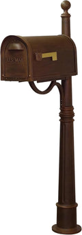 Special Lite Classic Curbside Mailbox with Aluminum Post - Copper Mailbox with Ashland Post - SCC-1008_SPK-600-CP
