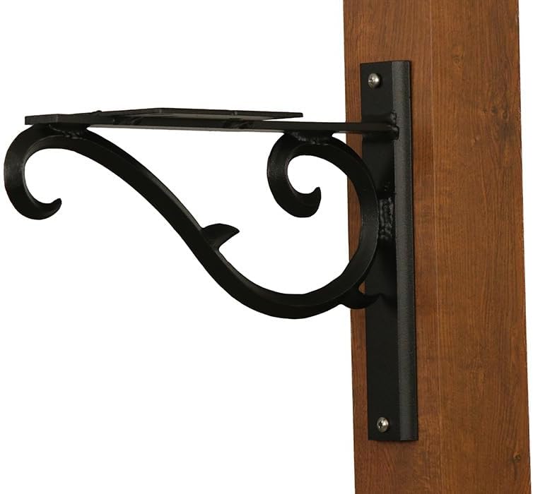 Sorrento Mounting Bracket - Black Aluminum Mounting Bracket for Mailbox - PRO-SOR-FS-BLK