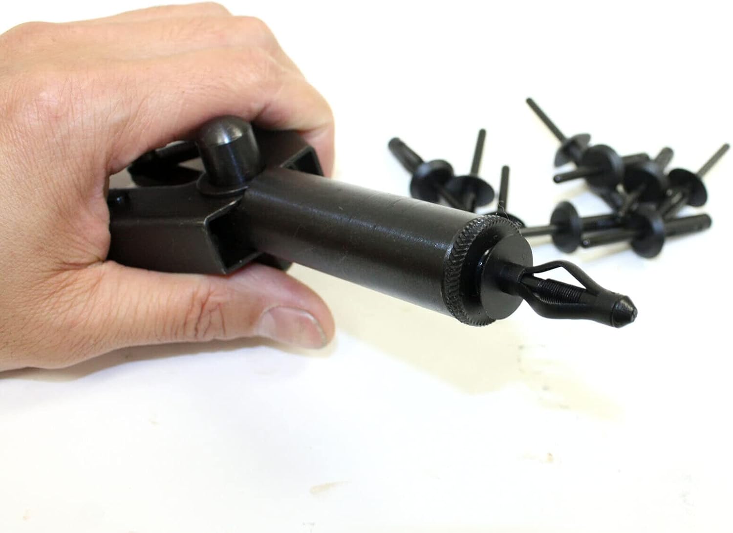 ARC-POWER 41 Pieces Plastic Poly Hand Rivet Gun W/Assorted Quick Set Riveter RIVETING