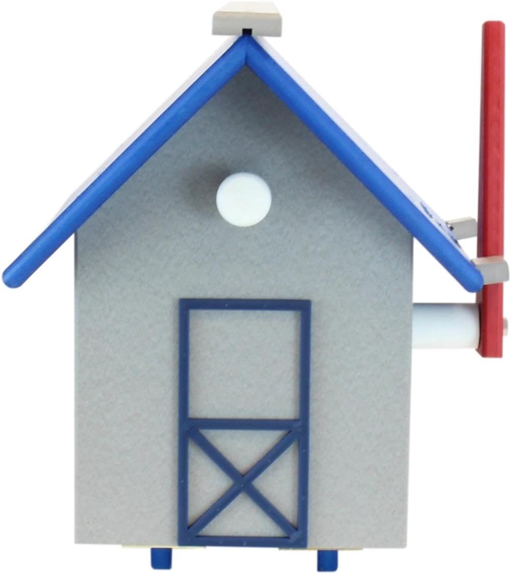 Poly-Lumber Mailbox, Post Mount, UV-Resistant, (Blue and Light Gray)