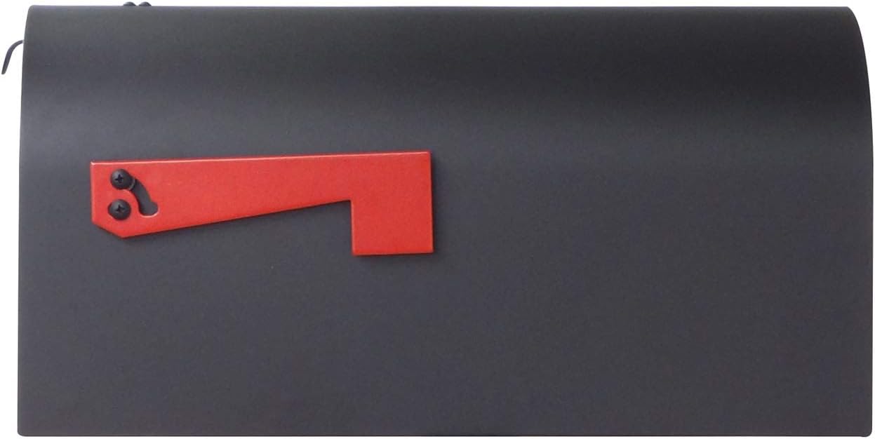 Special Lite Titan Aluminum Curbside Mailbox with Ashley Front Single Mailbox Mounting Bracket - TC-ASH-FS-1016A-BLK