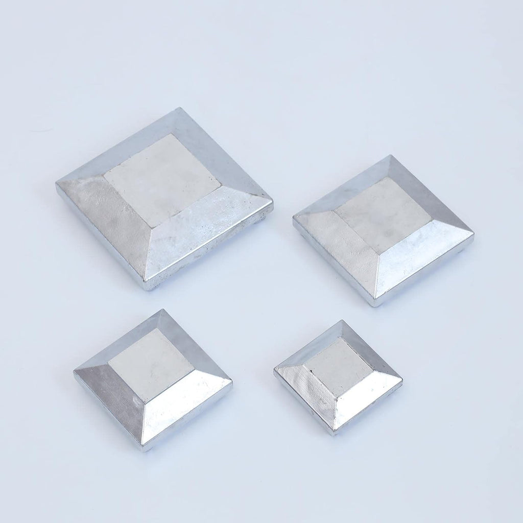 Fence Post Cap,Toppers for Fence Posts,9X Aluminium Fence Post Caps for True Fence Posts, Aluminum, Metal,Wood,Mailbox Posts, Pyramid Post Cap Cover Pressure(120x120mm)