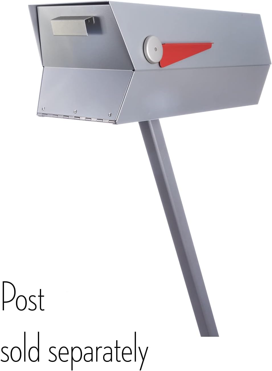 modbox USA Mid-Century Modern Curbside Mailbox | Solid Color (Silver (Annodized Aluminum Effect))
