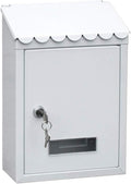 Letterbox Mailbox Postbox Outdoor Lockable Metal Mailboxes with Key for Home Decoration