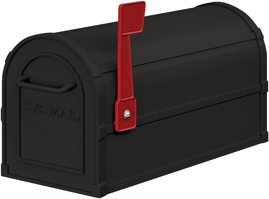 Salsbury 4850BLK Heavy Duty Rural Mailbox - Black