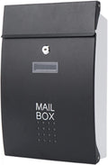 Generic Mailbox, Wall Mounted Modern Metal Mailboxes Outdoor Lockable Waterproof Post Box Community Household Rainproof Letter Box Retro Classic Secure Wall-Mount Newspaper Boxes(Black)