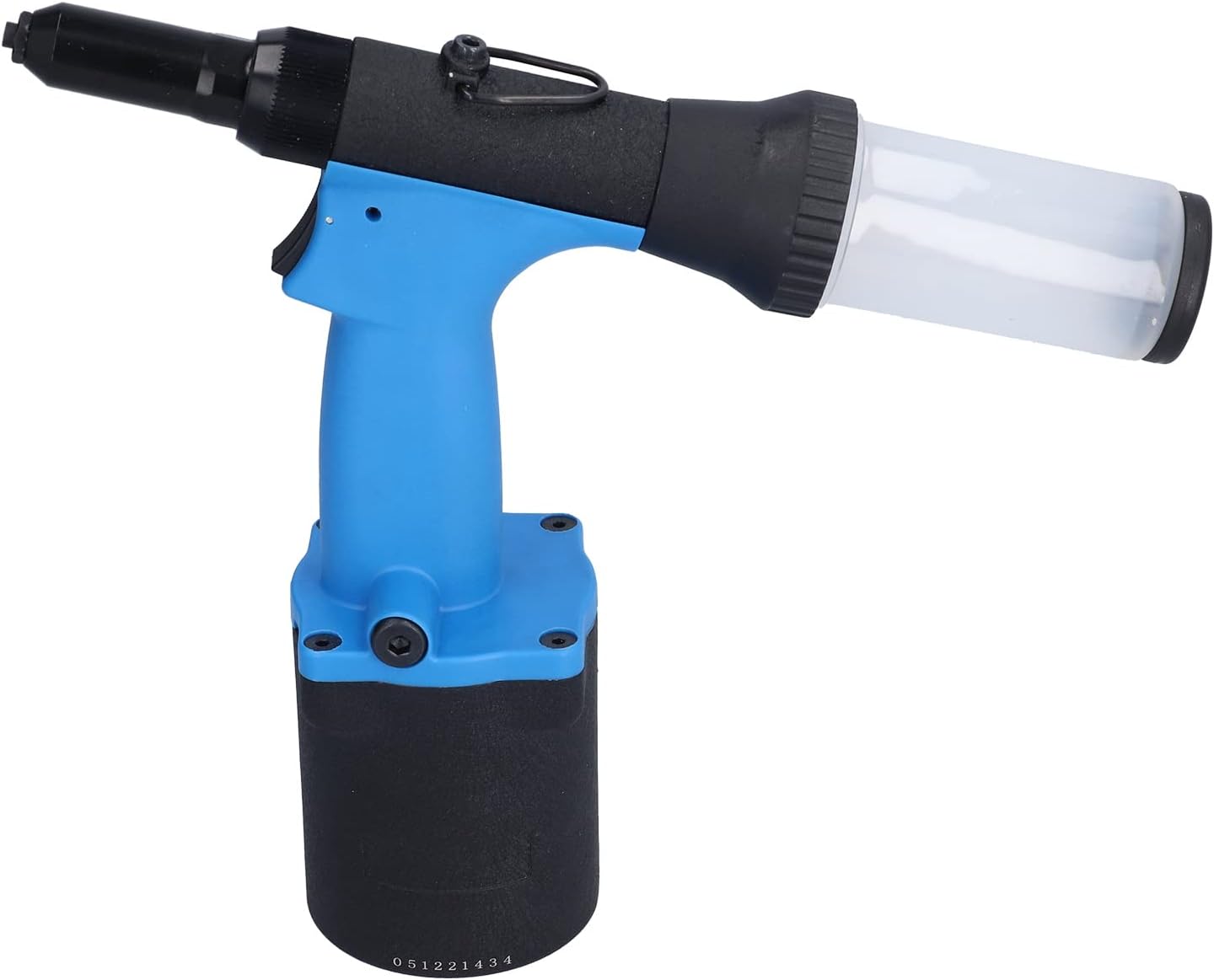 Pneumatic Rivet Gun, Air Riveter with 18.0KN Pulling Force, 2.4‑4.8mm Capacity Hydraulic Air Riveting Tool for Industrial Use, Easy Oil Fill and Universal Joint Design