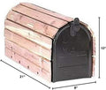 Real Cedar, Standard Thickness (1/2 Inch Thick Slats) Cedar-Wrapped Mailbox - (This is 1 of 3 Different Cedar-Wrapped mailboxes That we Manufacture)