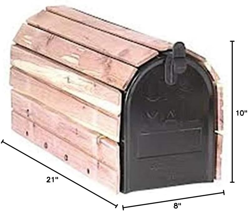 Real Cedar, Standard Thickness (1/2 Inch Thick Slats) Cedar-Wrapped Mailbox - (This is 1 of 3 Different Cedar-Wrapped mailboxes That we Manufacture)