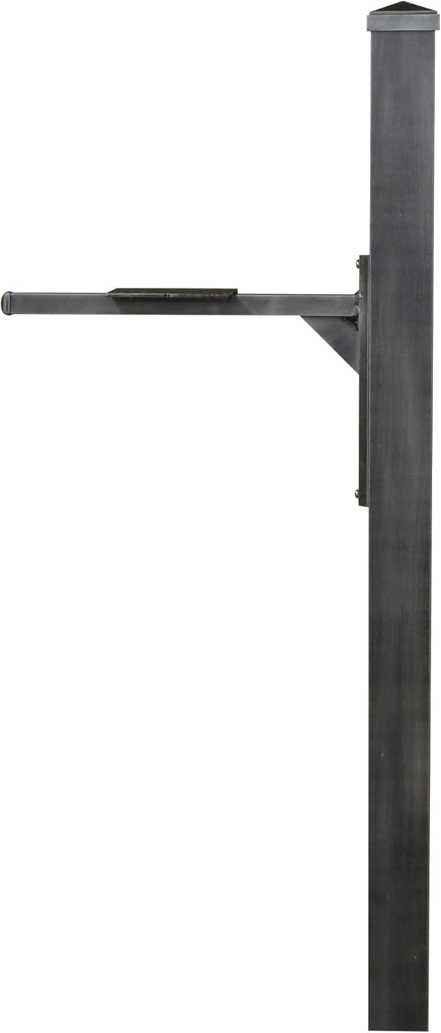 Special Lite Wellington Mailbox Post - Swedish Silver Aluminum Post for Curbside Mailbox - SPK-720-SW