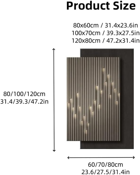 Utlgvnwn Abstract LED Wall Art Decor, Sandstone Wall Art, Creative Wall Painting, Plug-in Power Supply Decorative Painting with Lights for Living Room, Bedroom(C,39.3x27.5in)