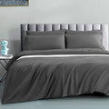 1200 Thread Count Cotton Sheets, 100% Egyptian Cotton Sheet for Queen Size Bed, Sateen Weave Bed Sheets 17-Inch Deep Pocket - Breathable and Hypoallergenic - 4 Piece (Charcoal Grey, Queen)