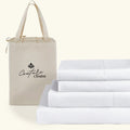 California King Size 1000 Thread Count 100% Egyptian Cotton Sheet Set, 4-Piece, Sateen Weave, with 10-12' Deep Pocket Snug Fit (Solid, White)