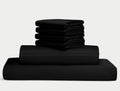 100% Egyptian Long Staple Cotton Bedsheet Set, 800 Thread Count, 6-PC Sheets Set, Black Color, Queen Size, 15 Inch Deep Pocket of Fitted Sheet, Soft Sateen Weave Breathable