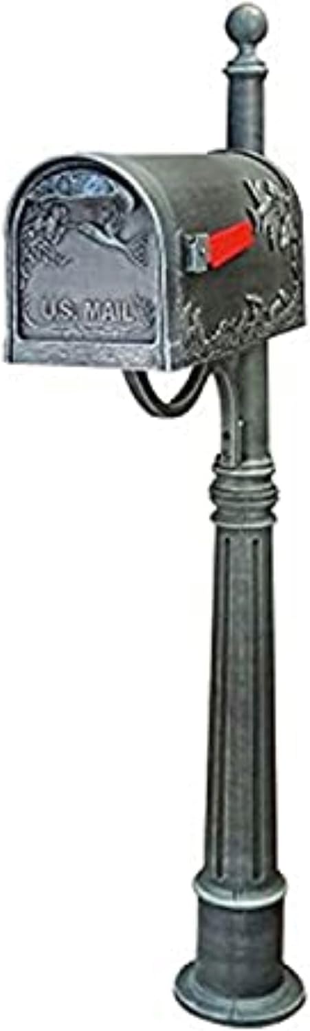 Special Lite Hummingbird Curbside Mailbox with Ashland Post - Verde Green Mailbox with Aluminum Post - SCB-1005_SPK600-VG