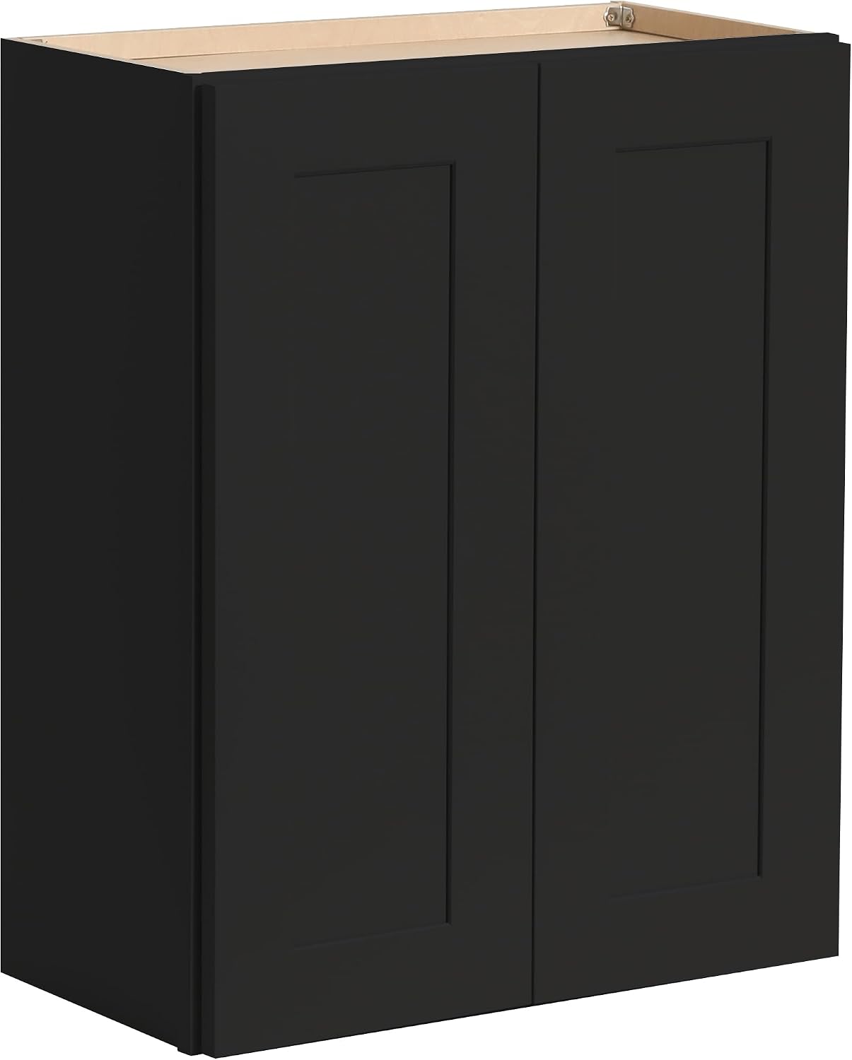 Solid Wood Wall-Mounted Medicine Cabinet, Kitchen Wall - Cabinet, Bathroom Cabinet Wall Mounted with Adjustable Shelves, 2 Doors Wall Calbinet (Charcoal Black, 30' W x 36' H x 12' D)