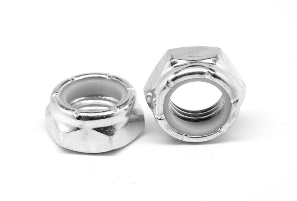 1/2'-13 Coarse Thread Nyloc (Nylon Insert Locknut) NTE Thin Low Carbon Steel Zinc Plated Pk 1000