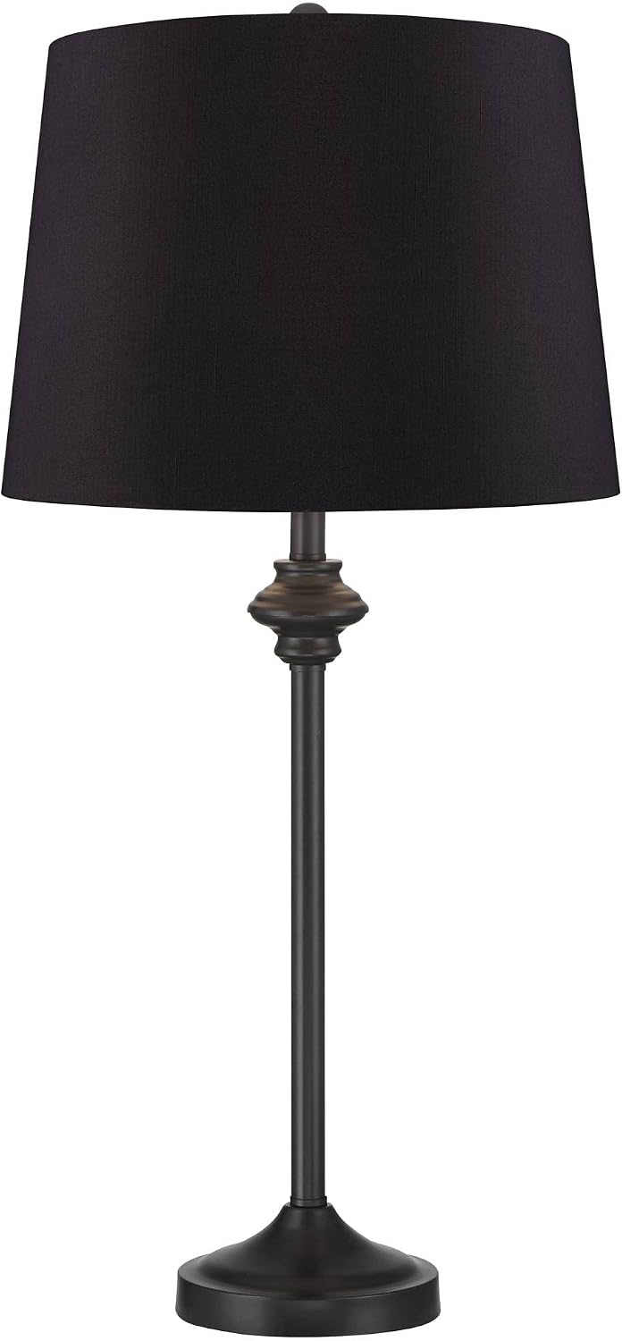 360 Lighting Lynn 26' Tall Skinny Buffet Modern Table Lamps Set of 2 Black Finish Metal Living Room Bedroom Bedside Nightstand House Office Home Reading Kitchen Entryway Console Family Dining