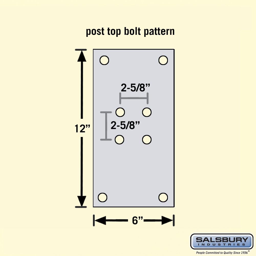 Salsbury Industries 4895BRZ Standard Mailbox Post In-Ground Mounted, Bronze