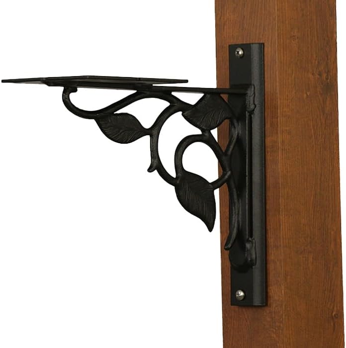 Floral Mounting Bracket - Black Aluminum Mounting Bracket for Mailbox - PRO-FLO-FS-BLK