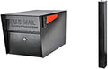 Mail Boss 7506 Mail Manager Security Mailbox and 7121 Mounting Post, Black