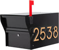 Whitehall Personalize MailVault Streetside Locking Mailbox Heavy Duty Steel Anti-Theft Mailbox for Outside, Modern Mailbox with Key Lock, Weather Resistant