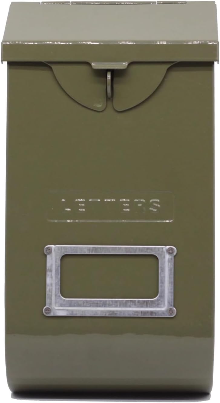 MELPHI Wall-Mounted Drop Box, Metal Mailbox, Indoor & Outdoor Storage Box, Water Proof and Rust Proof Keyless Mailbox, Hanging Secured Postbox, for Home & Business Use (Color : Green)