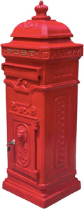 British Cast No Rust Aluminum Red Mailbox Post Box Replica 45 Pounds