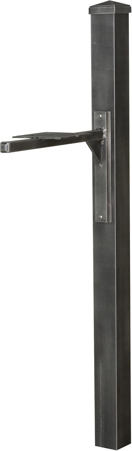 Special Lite Wellington Mailbox Post - Swedish Silver Aluminum Post for Curbside Mailbox - SPK-720-SW