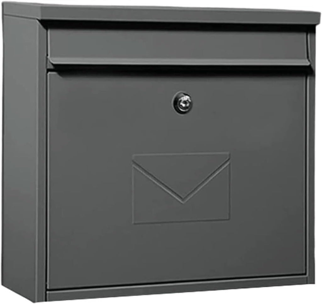 Wall Mounted Mailbox with Lock Metal Mailboxes for Outside Secure and Reliable Post Box Simple Letter Box Home Suggestion Box