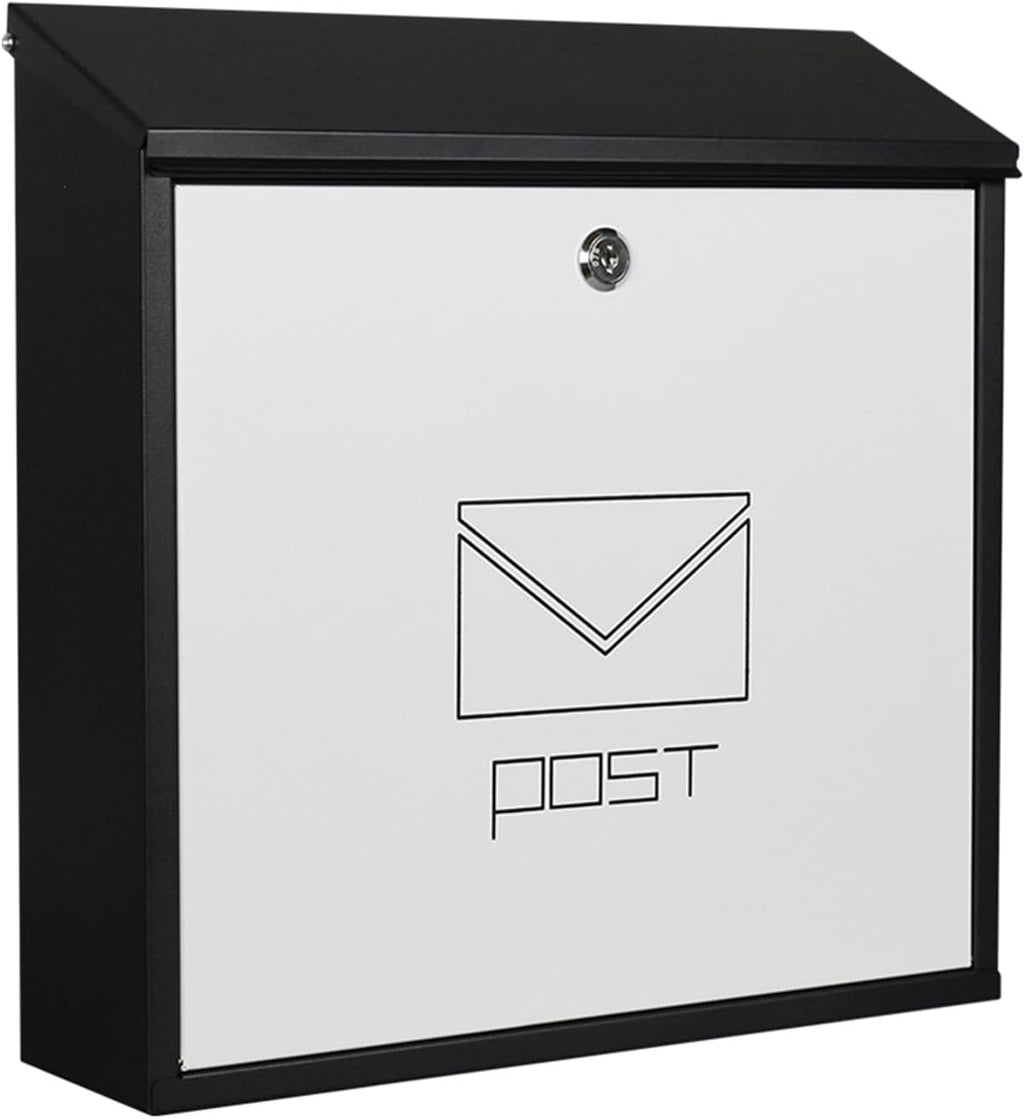 MELPHI Mailbox, Wall Mount, Mailboxes for Outside Mail Boxes, Large Capacity, Metal Mailbox, Hanging Secure Post Box for Home, Business