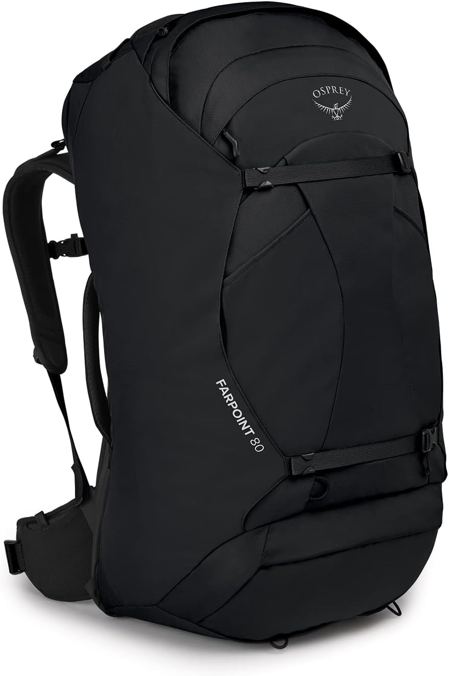 Osprey Farpoint 80L Men's Travel Backpack, Black