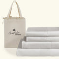 Queen Size 1000 Thread Count 100% Egyptian Cotton Sheet Set, 4-Piece, Sateen Weave, with 10-12' Inch Deep Pocket Snug Fit (Solid, Silver Grey)