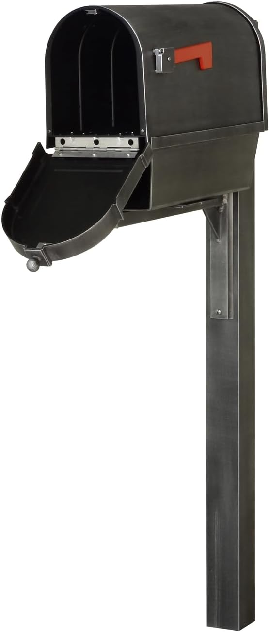 Products Berkshire Curbside Mailbox with Newspaper Tube and Wellington Mailbox Post