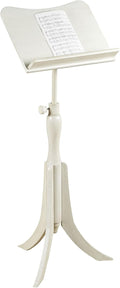 Touch of Class Parke Music Sheet Stand - Wooden - Whitewash - Adjustable - Wood Station for Conductors - Library Lectern for Atlas, Dictionary - Auditorium, Meeting Room, Classroom for Speeches