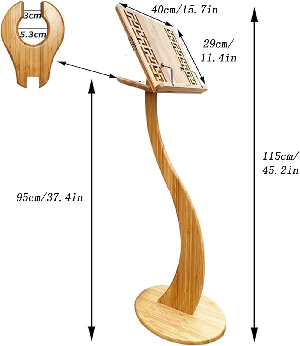 Wooden Guitar Stand,Bamboo Sheet Music Stands,Guitar Violin Music Stand,Music Book Stand,Conductor Music Stand,for Performence, Guitar, Ukulele, Violin Players