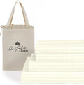 Queen Size 1000 Thread Count 100% Egyptian Cotton Sheet Set, 4-Piece, Sateen Weave, with 10-12' Deep Pocket Snug Fit (Stripe, Ivory)