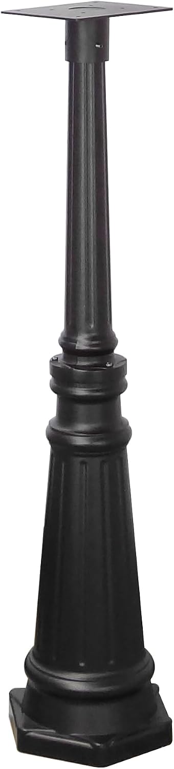 Special Lite Tacoma Mailbox Post - Black Cast Aluminum Post for Curbside Mailbox - SPK-591-BLK