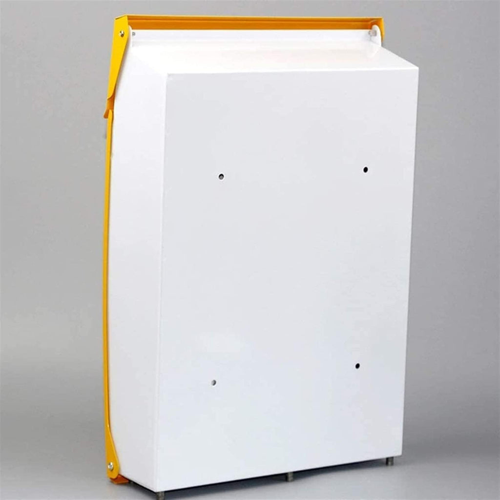 Mailbox Metal Post Box Wall Mount Letter Box Home Drop Box with Security Lock Parcel Box Modern Outdoor Suggestion Box Safer, Yellow