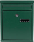 Metal Mailboxes Galvanized Steel Mailbox for Outside Drop Box Large with View Window Post Box Comment Box Suggestion Box(Green)