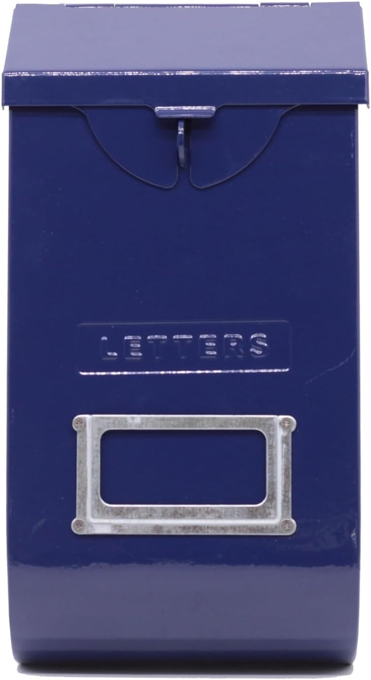 MELPHI Wall-Mounted Drop Box, Metal Mailbox, Indoor & Outdoor Storage Box, Water Proof and Rust Proof Keyless Mailbox, Hanging Secured Postbox, for Home & Business Use (Color : Blue)