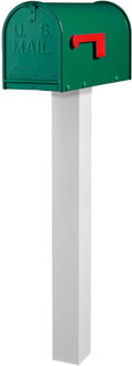 Janzer Post with Mailbox (White Post with Green Mailbox)