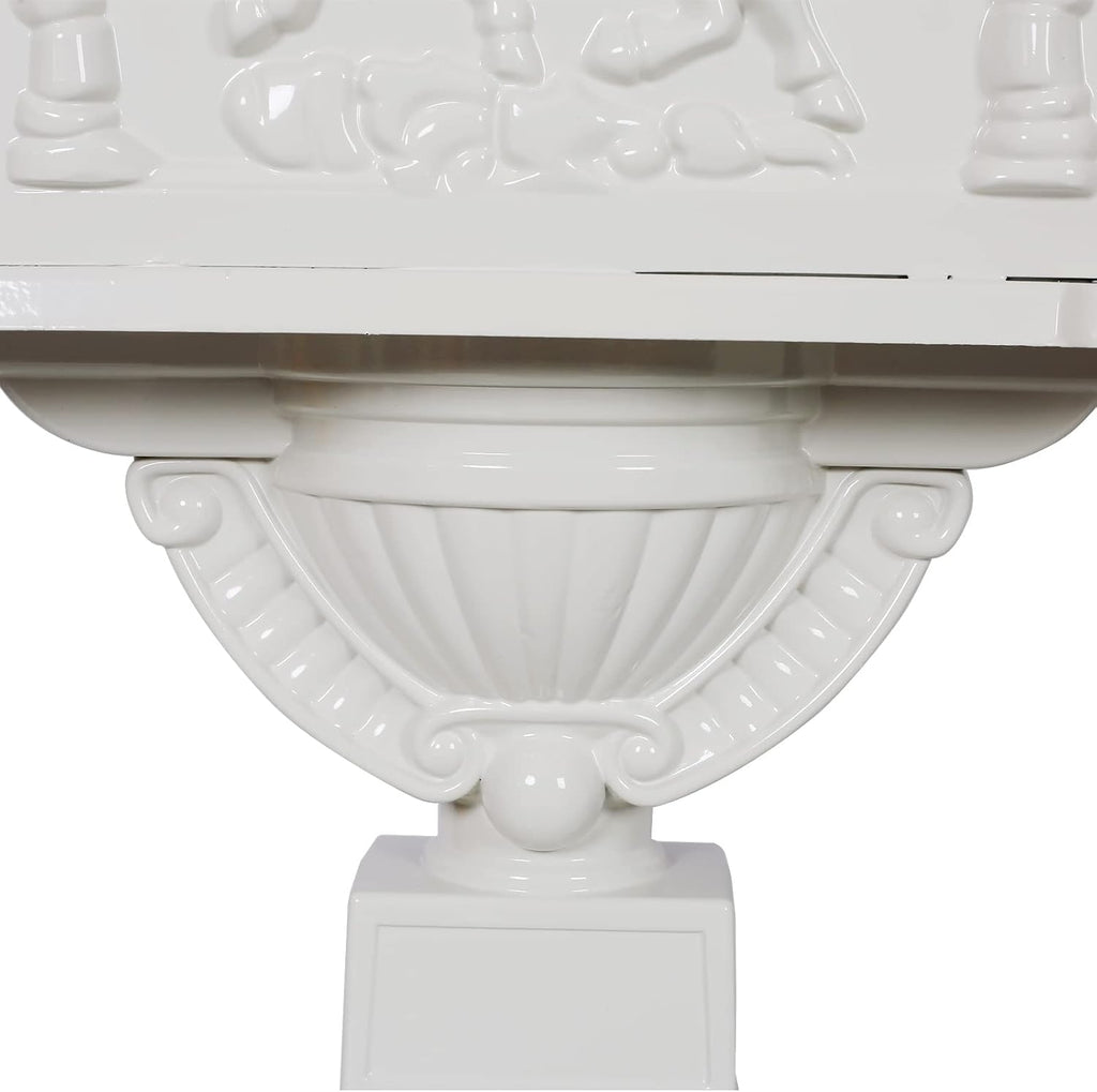 Antique Locking Mailboxes for Outside Aluminum Freestanding Mailbox with Post, Heavy Duty Mail Boxes for House with Post, White