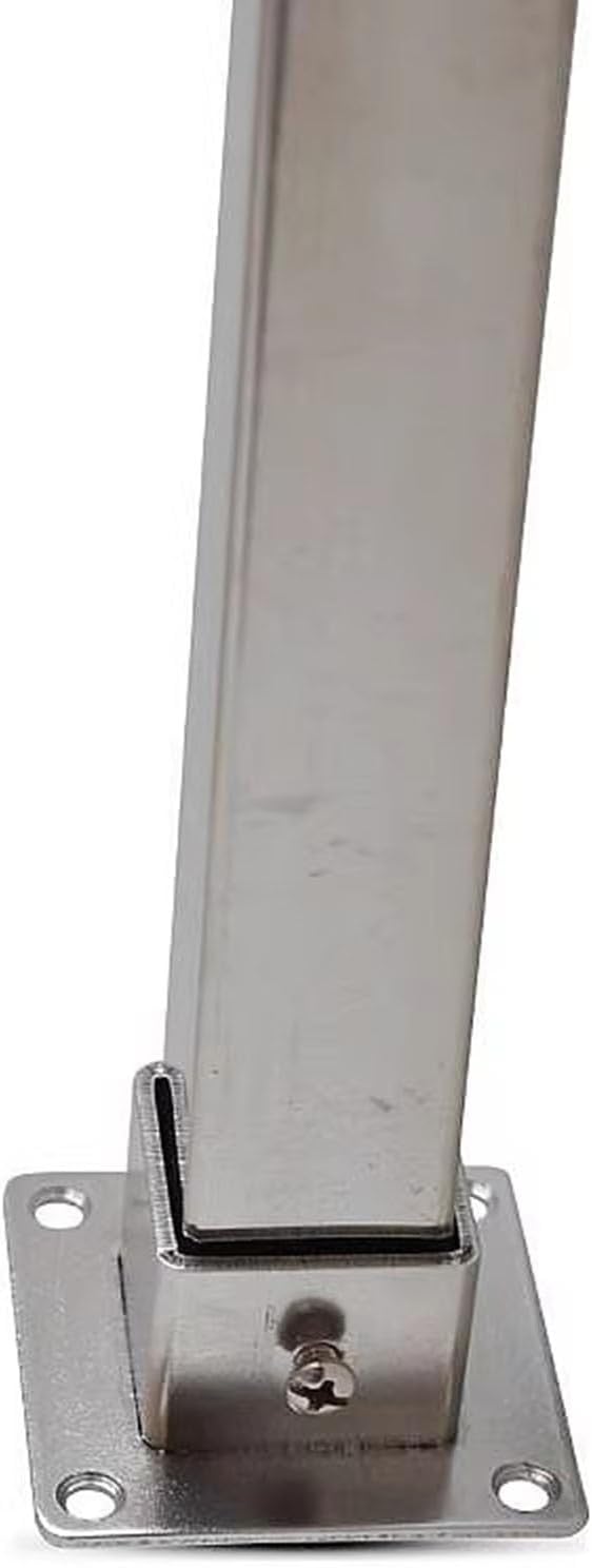 2 Pack Square Column Base Plate - Wood Fence Post Anchor with Installation Kit for Concrete/Deck/Pergola/Mailbox(140x140mm)