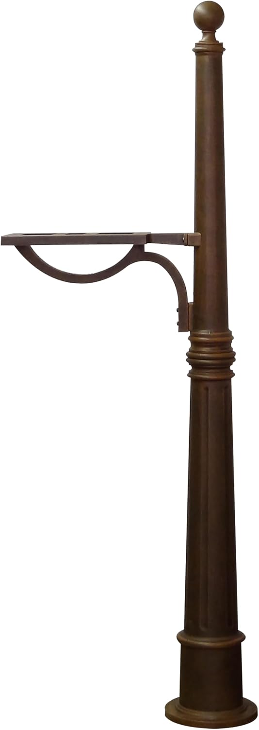 Special Lite Ashland Mailbox Post - Copper Cast Aluminum Post for Curbside Mailbox - SPK-600-CP
